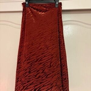 Forever 21 Red and Black Animal Print Pencil Skirt
